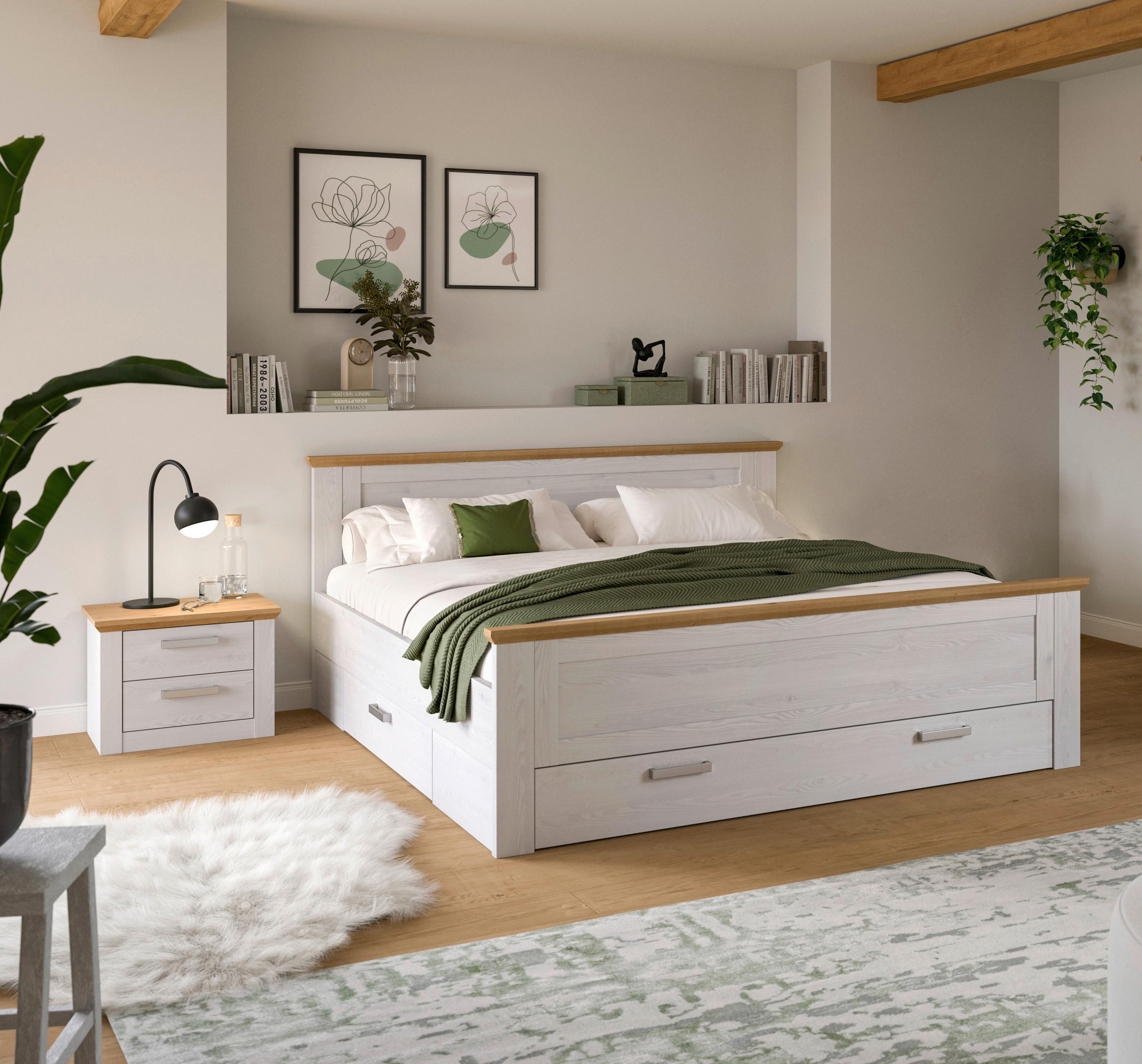 Schlafzimmer Verona Lärchefarben/Eiche D. 3-Teilig - Lärchefarben/Eiche Artisan, ROMANTIK / LANDHAUS, Holzwerkstoff - Livetastic