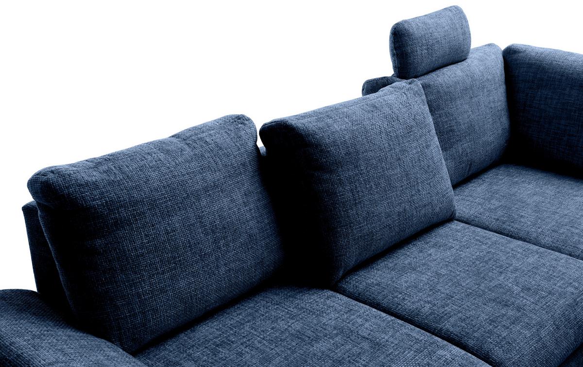 Eckschlafsofa Positano, Blau S: 265x206 Cm - Wildeiche/Blau, MODERN, Textil (265/206cm) - Livetastic