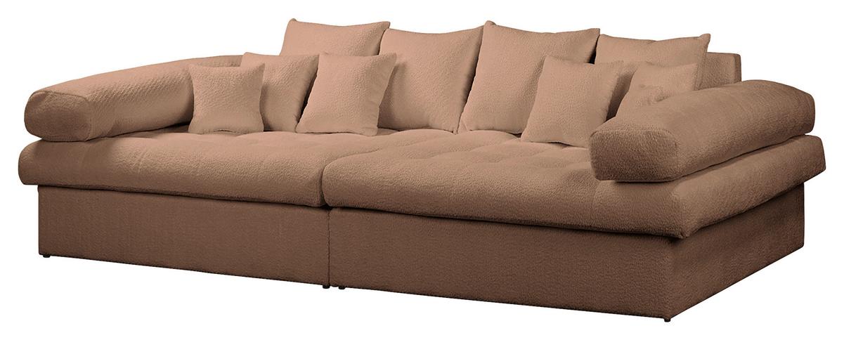 Bigsofa Naomi Hellbraun B: 284 cm - Hellbraun/Schwarz, Design, Textil (284/94/148cm) - Livetastic