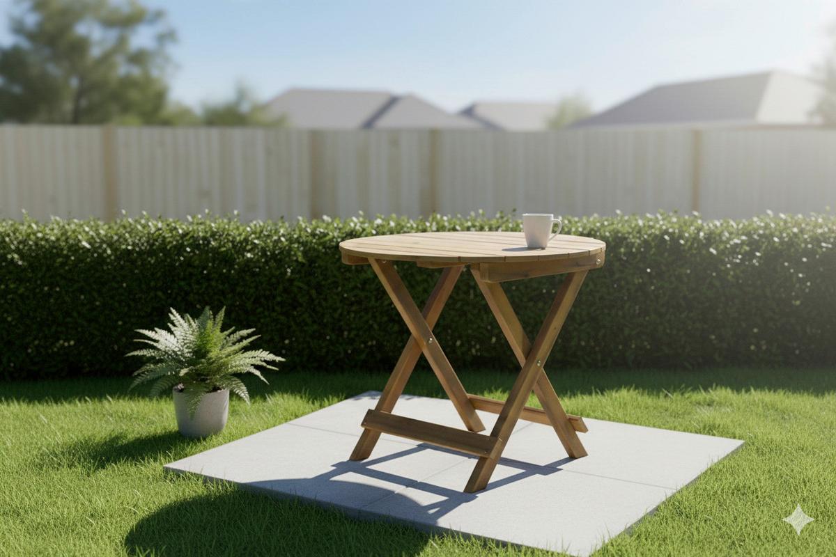 Gartentisch Ph-Aca-Gkt-46-Round-Brown - Akaziefarben, Basics, Holz (46/45cm)