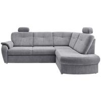 Eckschlafsofa Rosali Silberfarben S: 264x180 cm - Chromfarben/Silberfarben, MODERN, Textil (264/180cm) - Livetastic