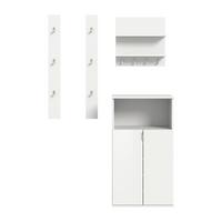 Garderobe Projekt X Weiß B: 111 Cm - Weiß Hochglanz/Weiß, Design, Holzwerkstoff (111/193/37cm) - Livetastic