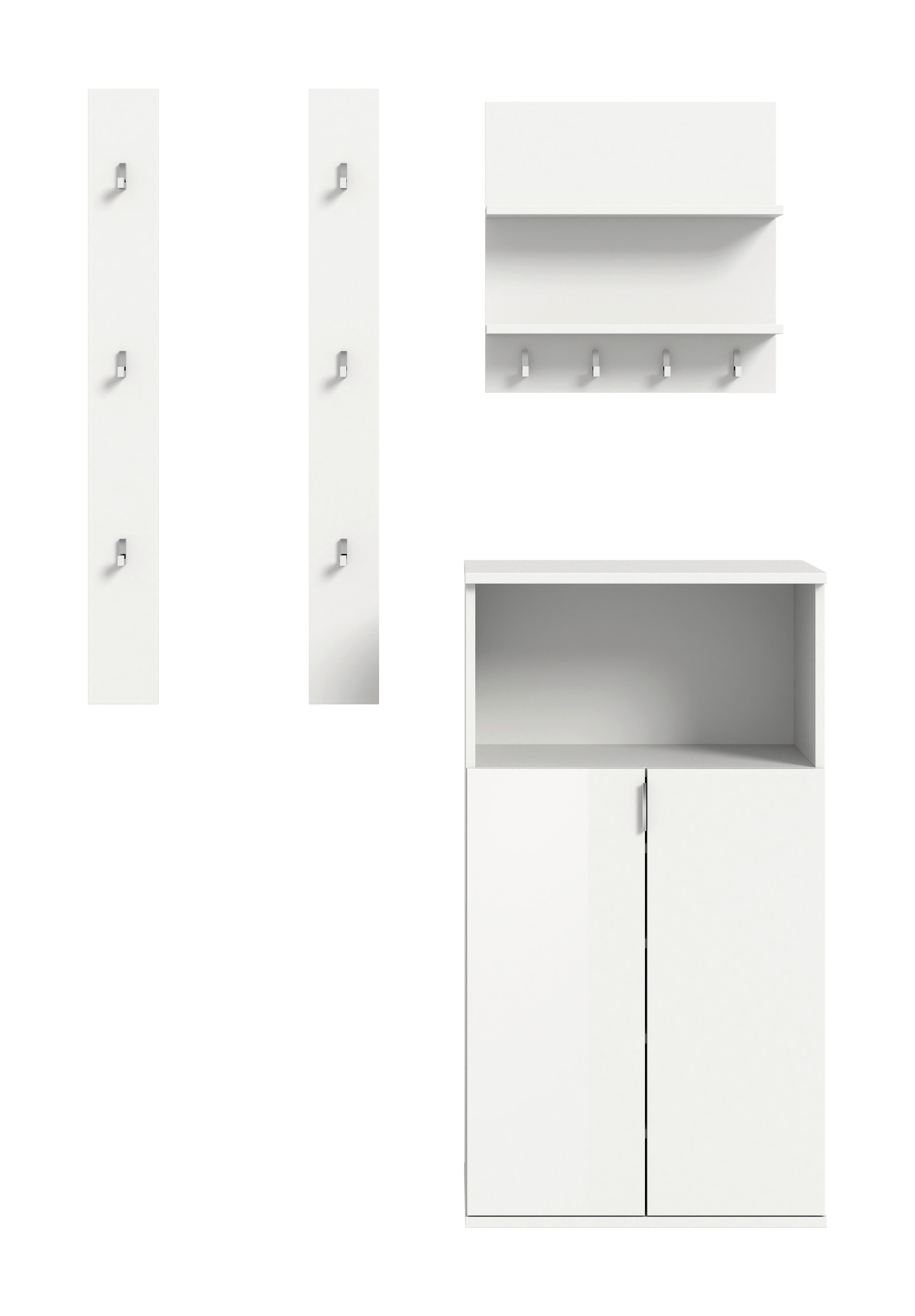 Garderobe Projekt X Weiß B: 111 Cm