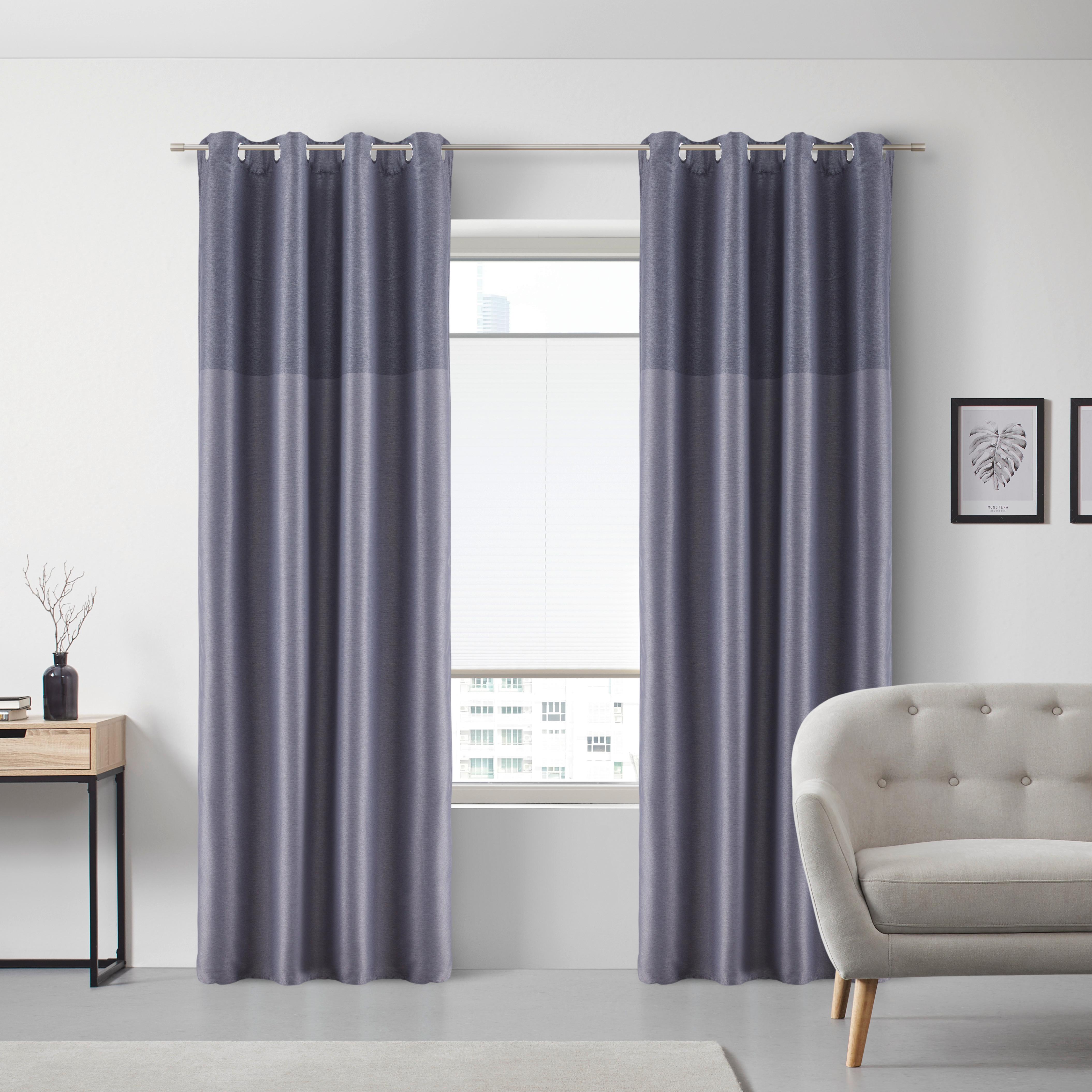 ZATEMŇOVACÍ ZÁVĚS Lars, 140/245cm, 2ks v bal. - šedá, Moderní, textil (140/245cm) - Modern Living