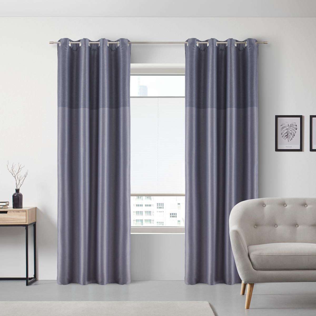 ZATEMŇOVACÍ ZÁVĚS Lars, 140/245cm, 2ks v bal. - šedá, Moderní, textil (140/245cm) - Modern Living