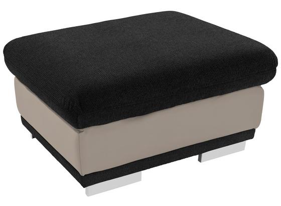 Hocker Seaside - Chromfarben/Dunkelgrau, KONVENTIONELL, Textil (97/47/67cm) - Luca Bessoni Hocker Seaside - Chromfarben/Dunkelgrau, KONVENTIONELL, Textil (97/47/67cm) - Luca Bessoni