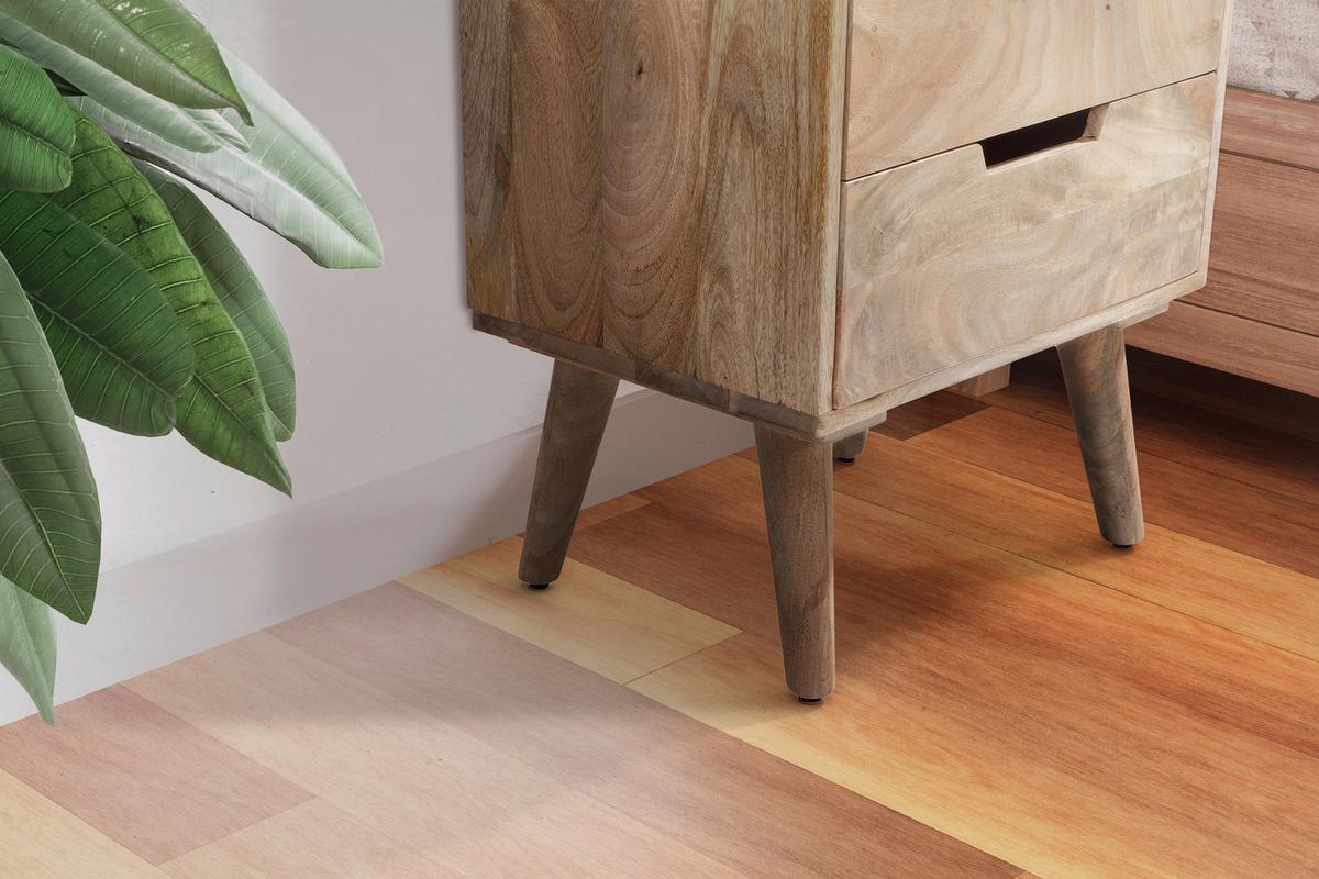 Nachttisch Hellbraun B: 45 cm - Hellbraun, Design, Holz (45/63/33cm) - MID.YOU