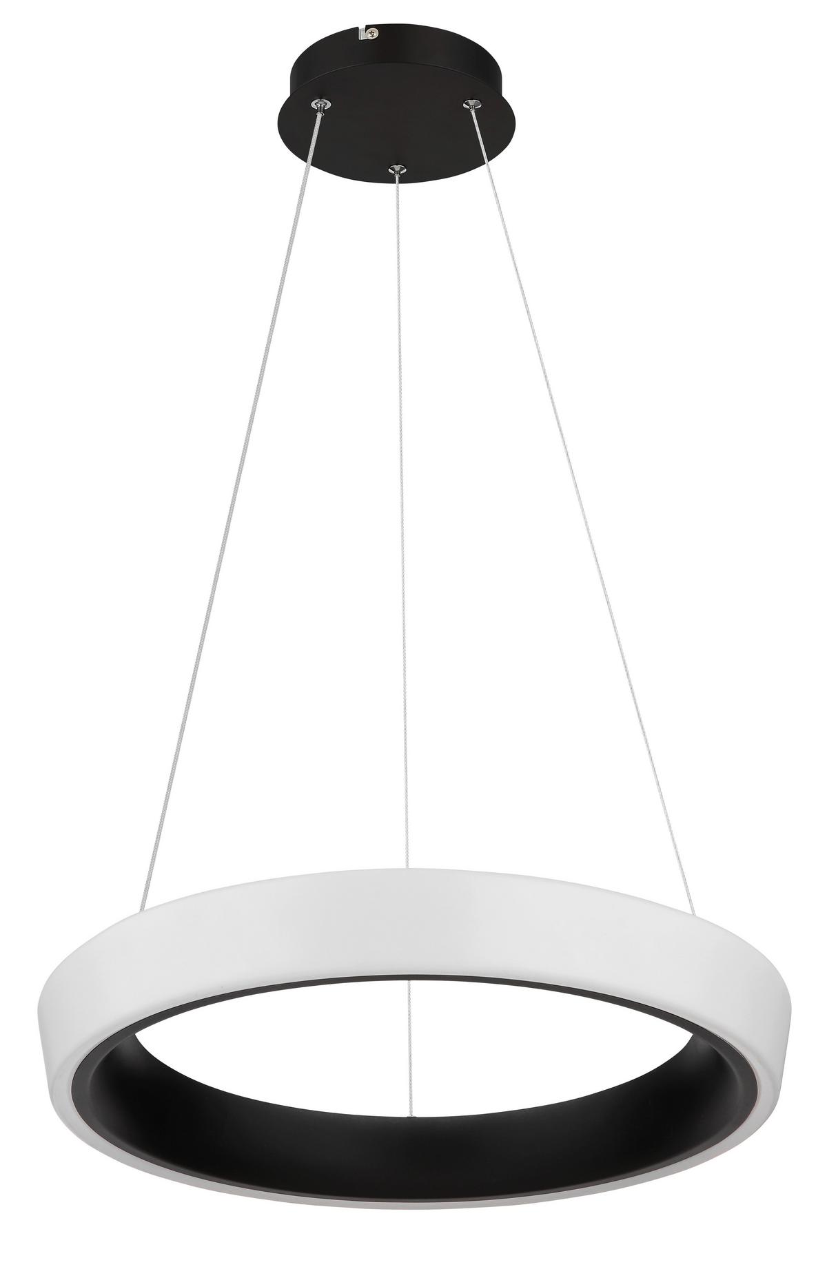 LED-Hängeleuchte 48272h-36b - Opal/Schwarz, Design, Kunststoff/Metall (49,5/120cm) - Globo