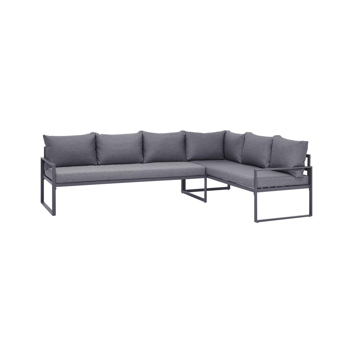 TERASOVÁ SEDACÍ SOUPRAVA MEXIKO - černá/antracitová, Moderní, kov/textil (241/66/176cm) - Mömax