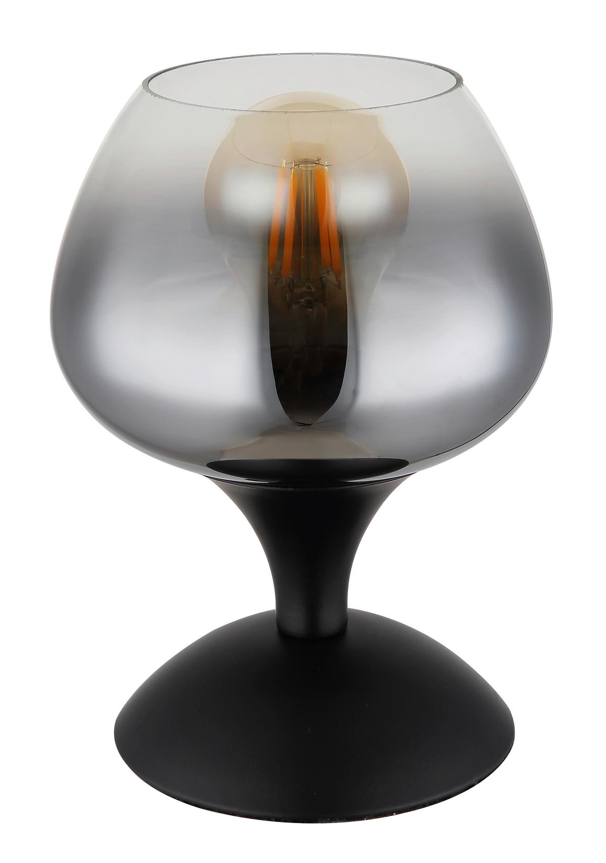 Tischleuchte 15548t2 - Schwarz, Basics, Glas/Metall (15/20,5cm) - Globo