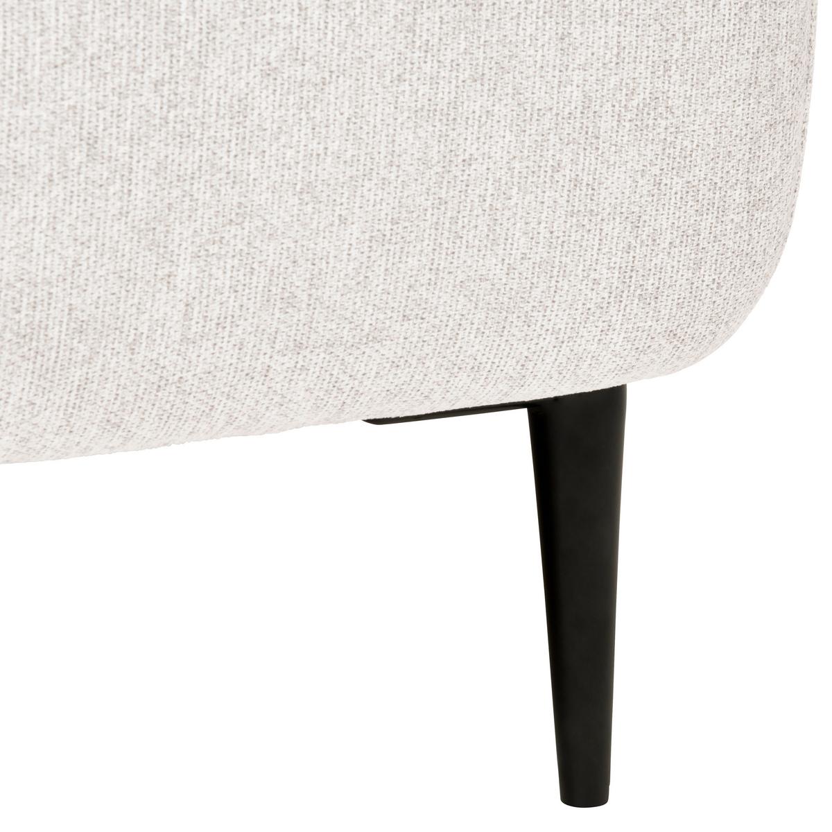 Schlafsofa Bobbio Beige B: 204cm - Beige/Schwarz, MODERN, Textil (204/90/95cm) - MID.YOU