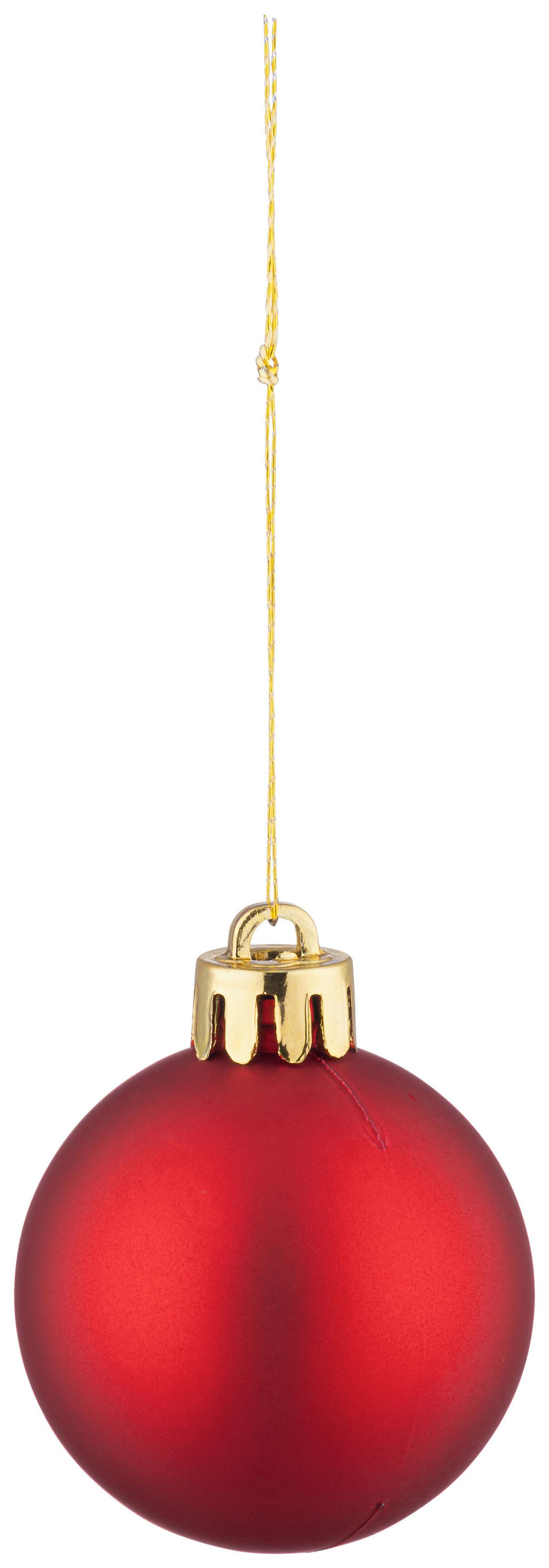 CHRISTBAUMKUGEL-SET Dirk, Rot, 90-teilig - Rot, KONVENTIONELL, Kunststoff - Luca Bessoni