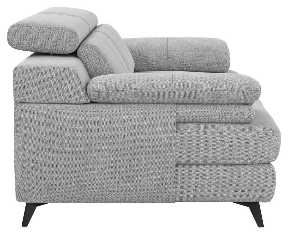 2-Sitzer-Sofa Titus Silberfarben - Silberfarben/Schwarz, Design, Textil (205/80/104cm) - Livetastic