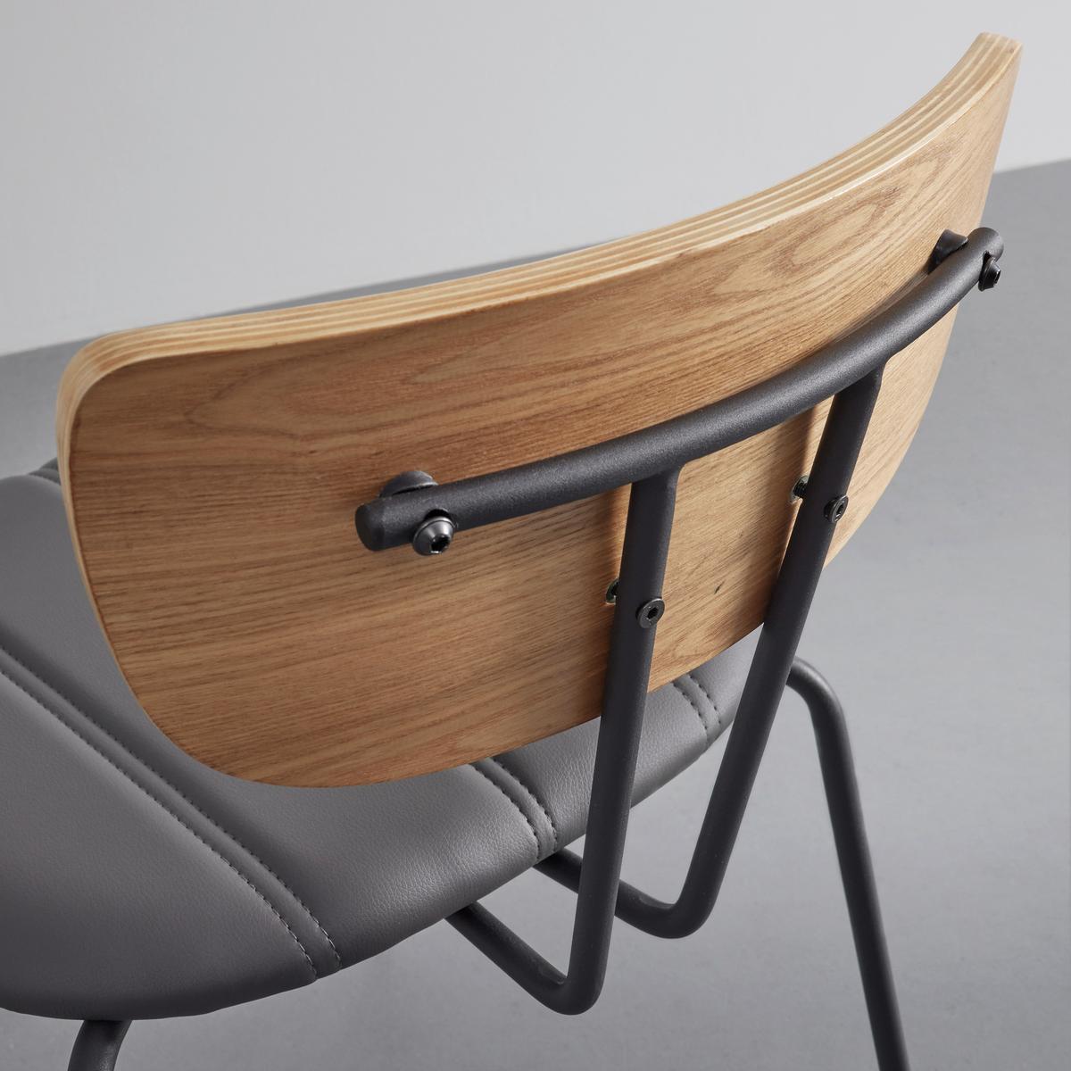 Jídelní židle CERA šedá - šedá/černá, Moderní, kov/dřevo (42/78/54cm) - Bessagi Home