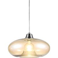 Hängeleuchte 30040123  Lille - Orange/Nickelfarben, KONVENTIONELL, Glas/Metall (40/150cm) - Globo