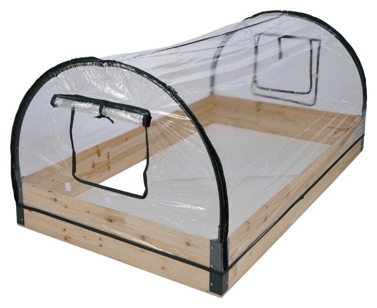 Frühbeet Kunststoff/Metall/ Holzrahmen LxBxH: 80x120x50 cm - Transparent, Basics, Holz/Kunststoff (80/50/120cm)