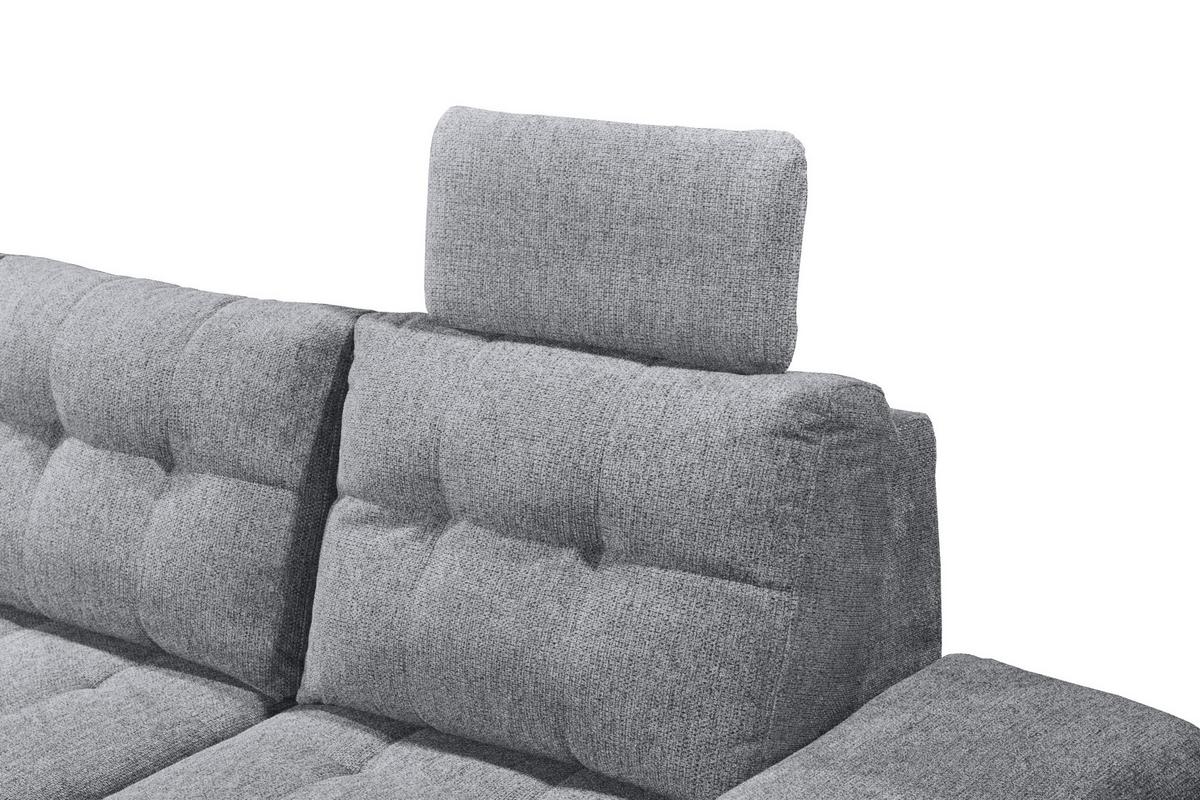 Sedacia súprava DURBAN U, ľavá, sivá - čierna/sivá, Konventionell, textil/plast (218/324/170cm) - MID.YOU
