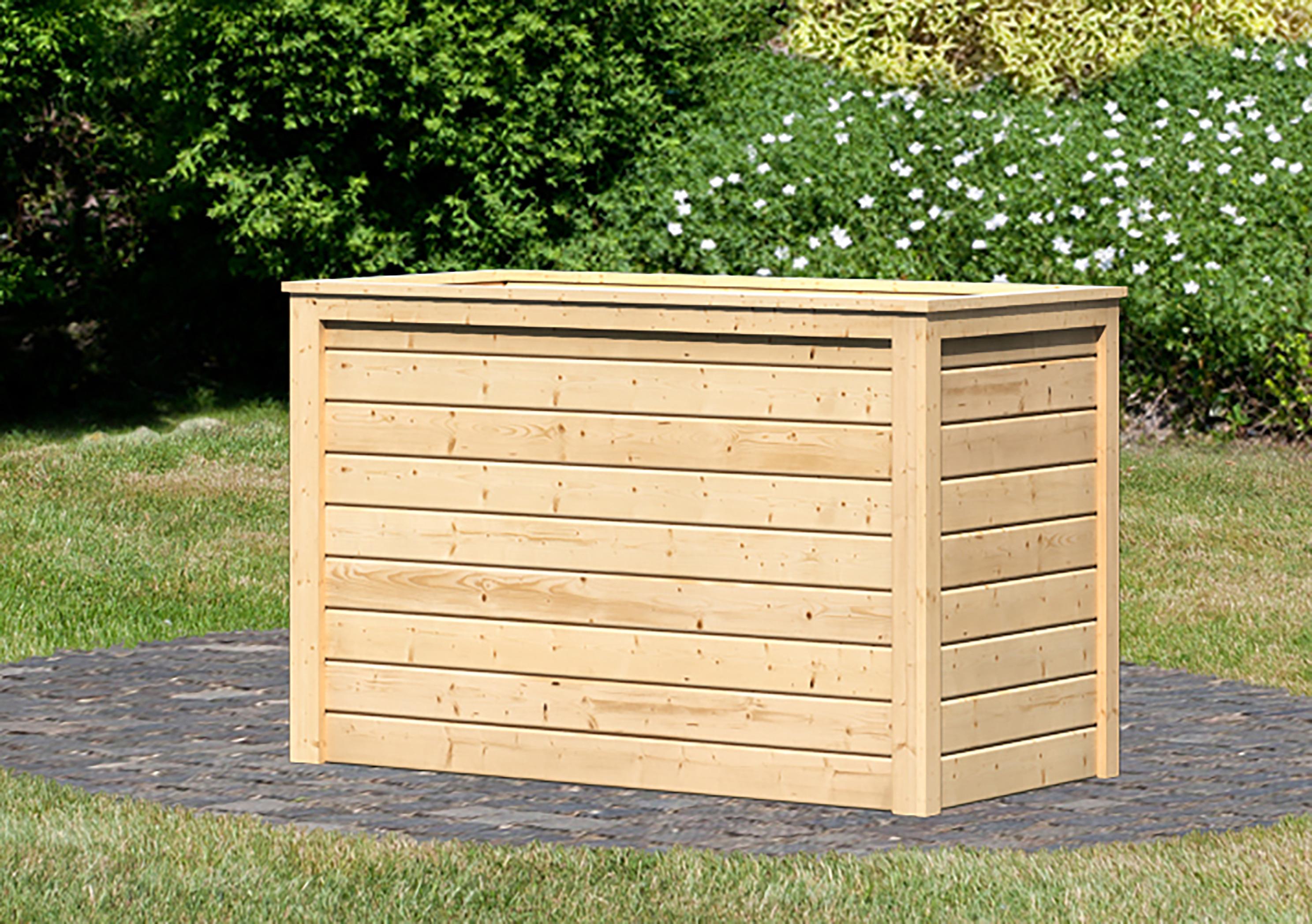 Hochbeet Fichte Massiv BxHxT: 133x82x69 cm Naturfarbe - Naturfarben, MODERN, Holz (133/82/69cm) - Karibu