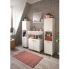 Badezimmer Boston Weiß D: 117 Cm - Silberfarben/Weiß, MODERN, Glas/Holzwerkstoff (117cm) - MID.YOU
