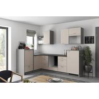 Eckküche Win - Anthrazit/Creme, MODERN, Holzwerkstoff (178/280cm) - Express