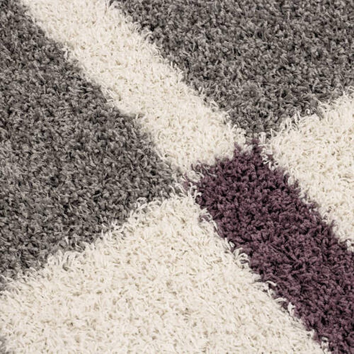 Hochflorteppich Gala - Lila, Design, Textil (80/80cm) - Novel