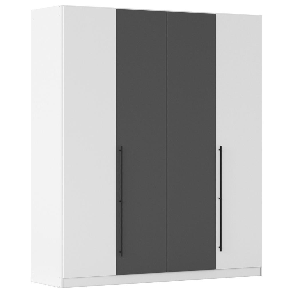 Kleiderschrank Safari Grau/Weiß B: 181cm