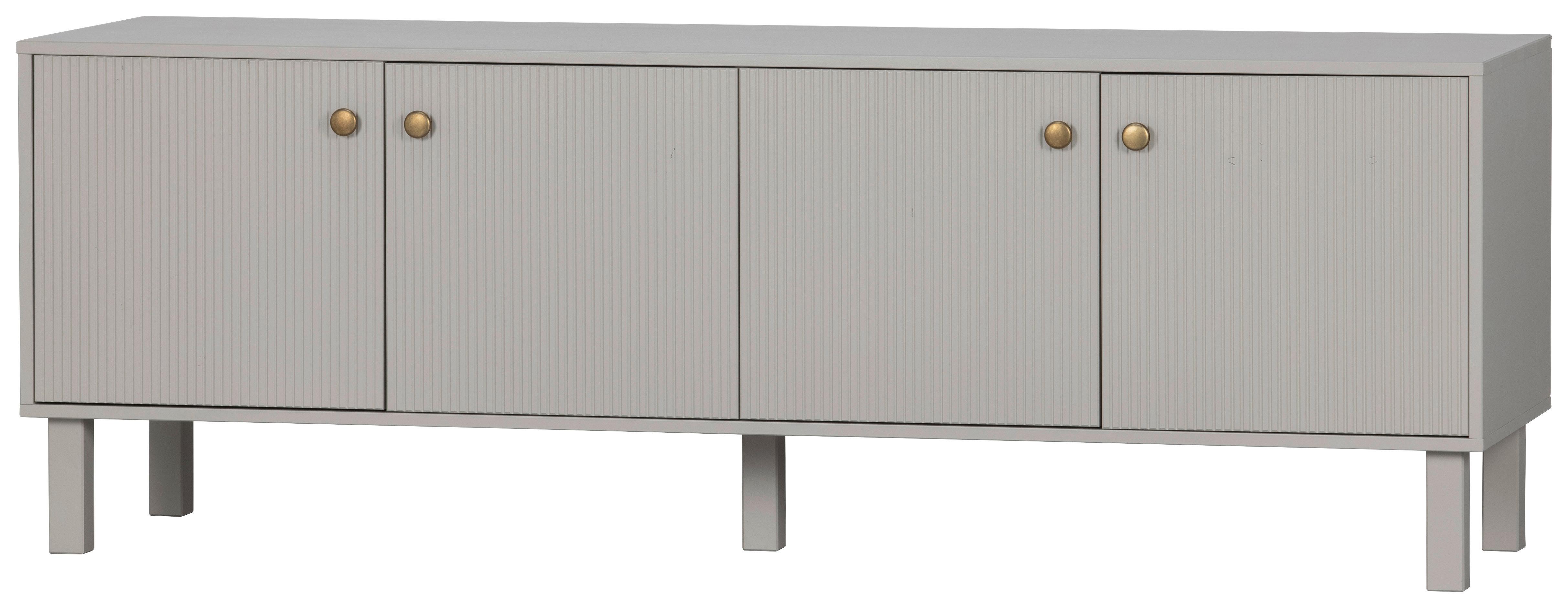 Lowboard Madu Hellgrau B: 160cm - Hellgrau/Grau, Design, Holz (160/56/46cm) - Livetastic