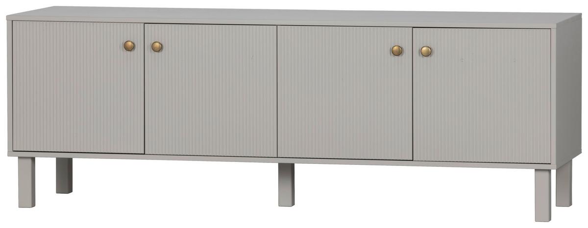 Lowboard Madu Hellgrau B: 160cm - Hellgrau/Grau, Design, Holz (160/56/46cm) - Livetastic