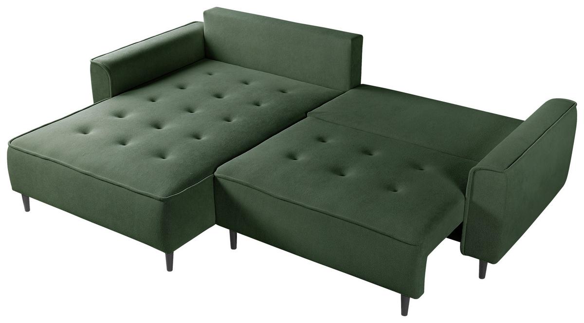 Ecksofa Blues Grün/schwarz, 183 Cm - Schwarz/Grün, Design, Textil (183/263cm) - MID.YOU