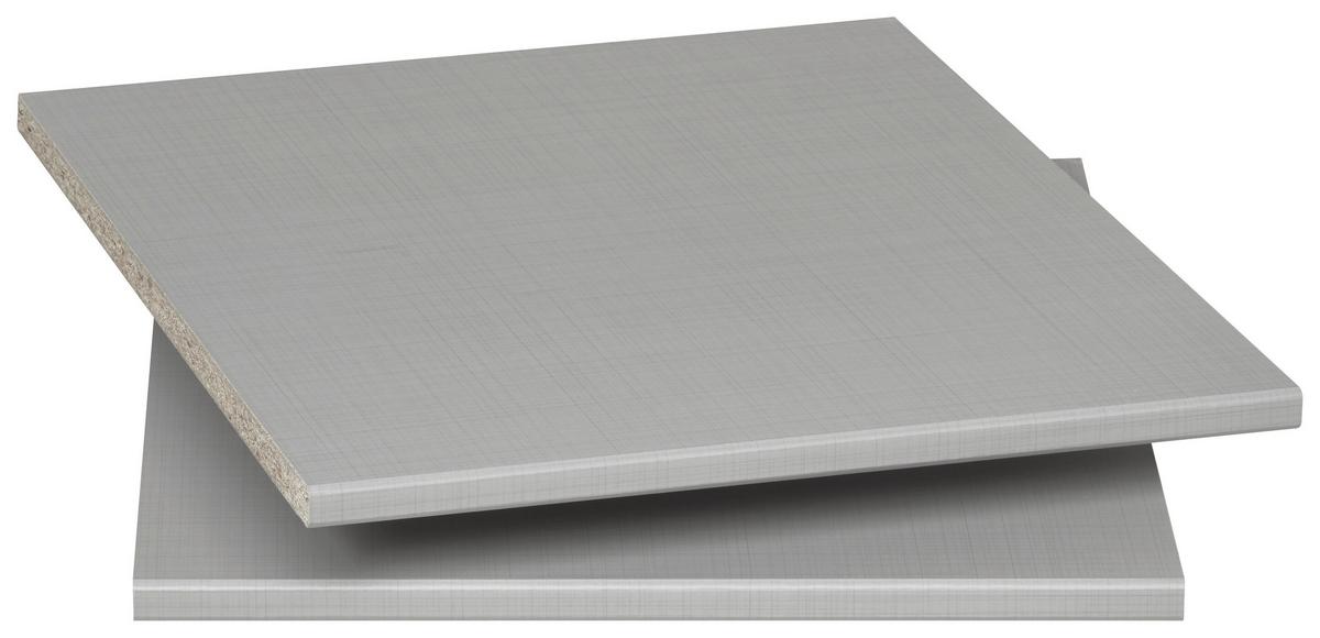 Einlegeböden 2er-Set für Schrank 43x1x50 cm - Grau, MODERN, Holzwerkstoff (43/1/50cm) - MID.YOU