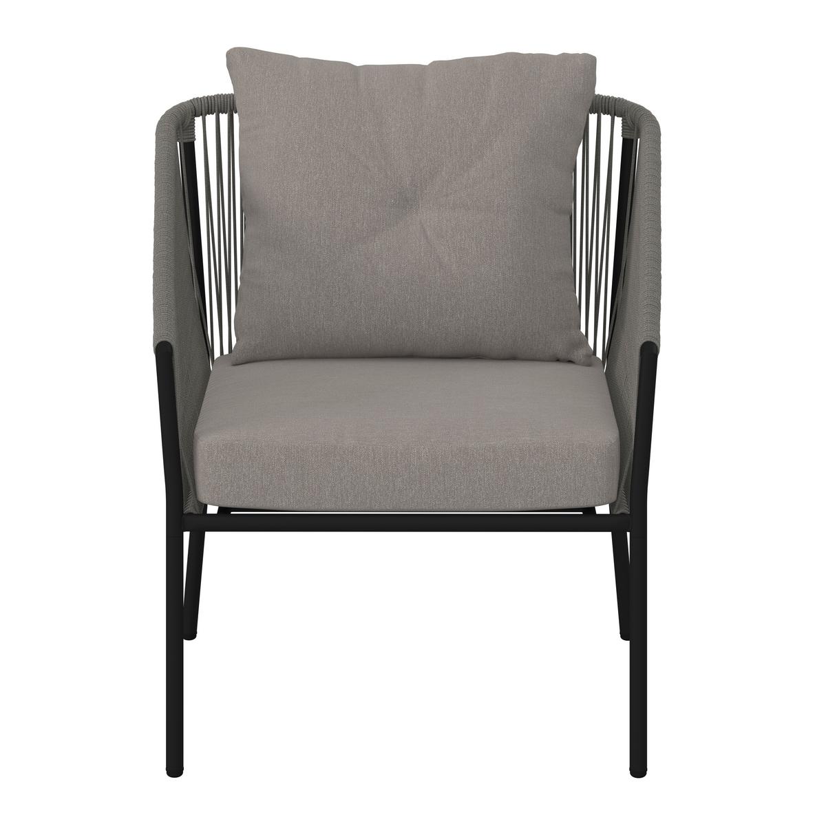 SÚPRAVA ZÁHRADNÉHO NÁBYTKU REINI - sivá/svetlosivá, Modern, kov/textil (120/74/68cm) - Mömax