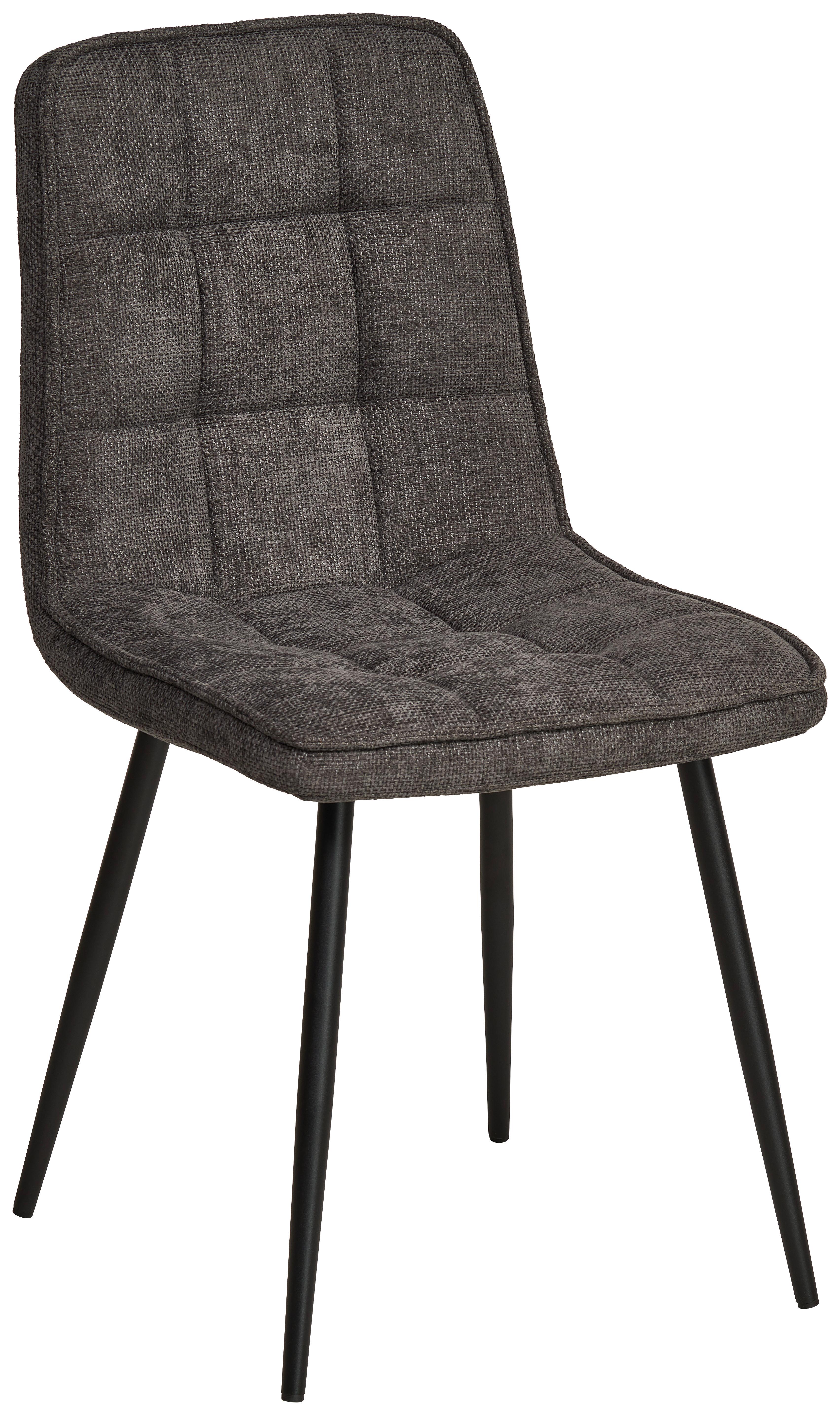 Vierfußstuhl Nevio Leinenoptik anthrait, B: 45 cm