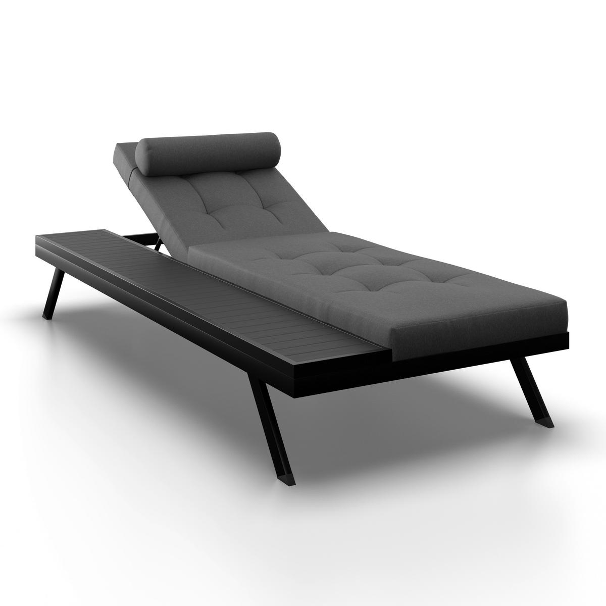 ZAHRADNÍ LEHÁTKO AVOLINA - šedá, Moderní, kov/textil (199/30/86cm) - Bessagi Garden