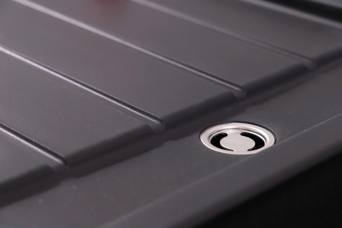 Spüle Atlanta Schwarz 86x20,5 cm - Schwarz, Basics, Stein (86/20,5/43,5cm) - Respekta