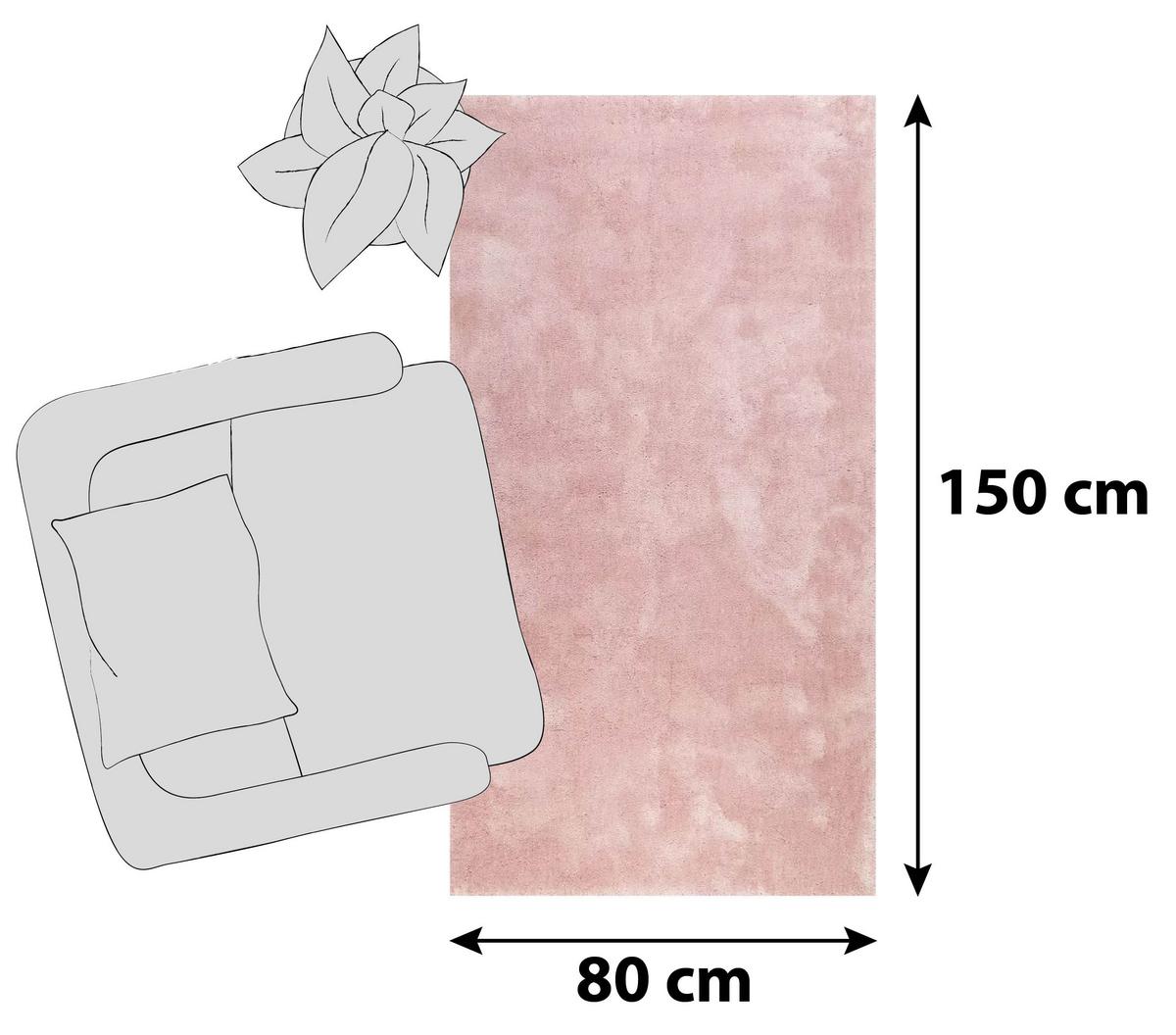 Hochflorteppich Relaxx Rosa 80x150 Cm - Rosa, Basics, Textil (80/150cm) - Esprit