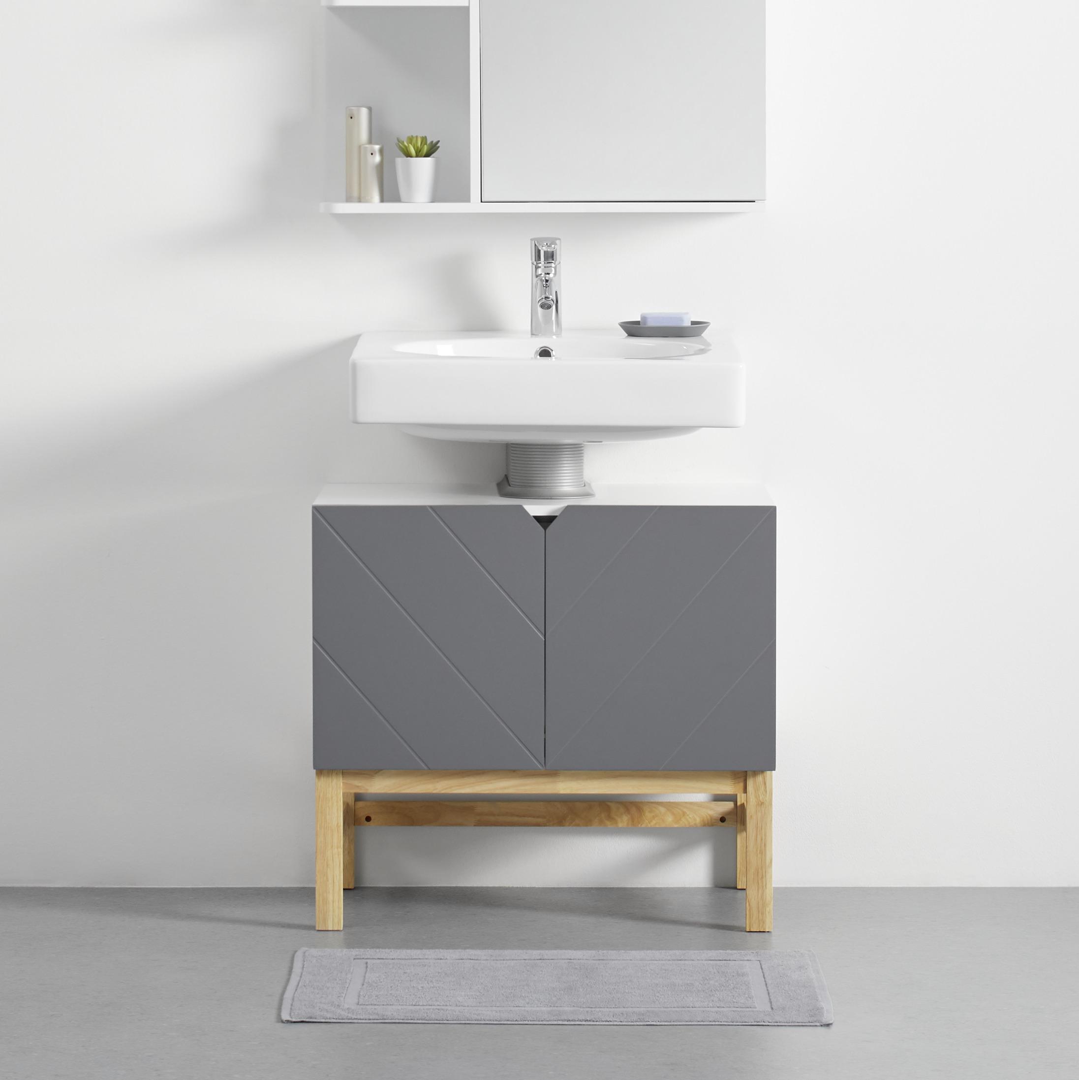 Spodná skrinka ROCCO - sivá/biela, Modern, drevo (70/65/40cm) - Bessagi Home