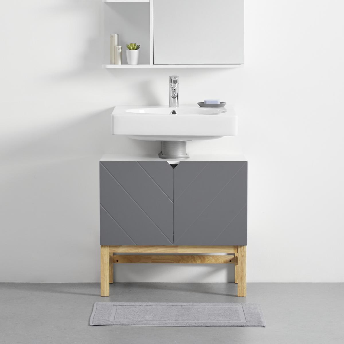 Spodní skříňka ROCCO - šedá/bílá, Moderní, dřevo (70/65/40cm) - Bessagi Home