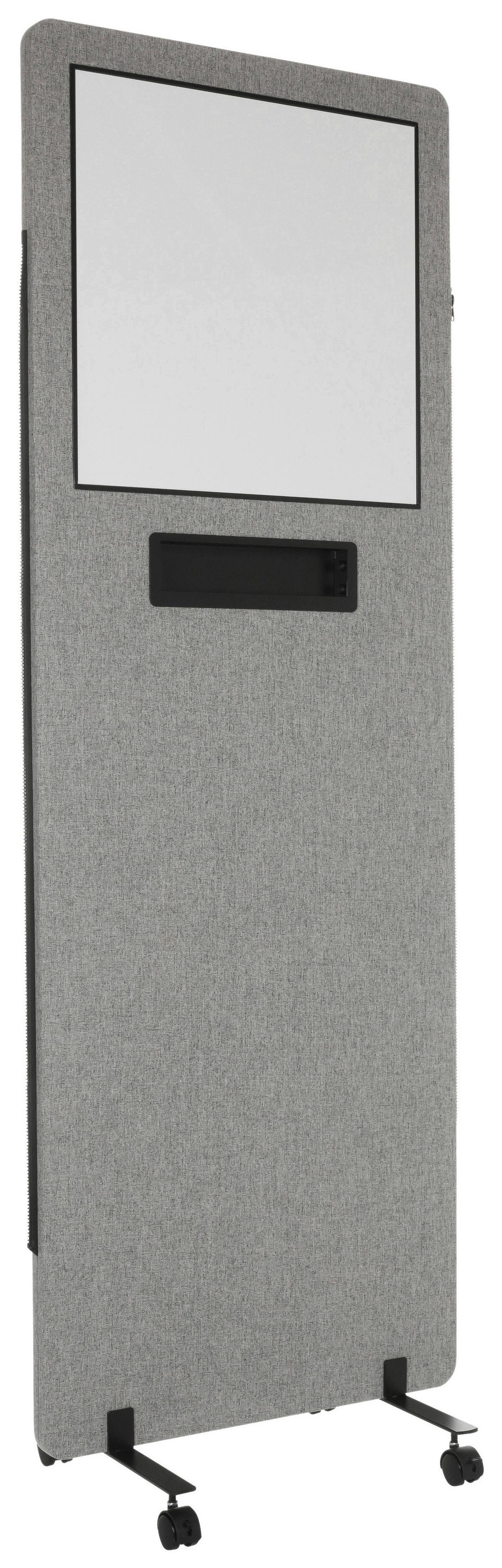 Trennwand Flexmiut Wb - Klar/Hellgrau, Basics, Kunststoff/Textil (60/177/3cm) - MID.YOU