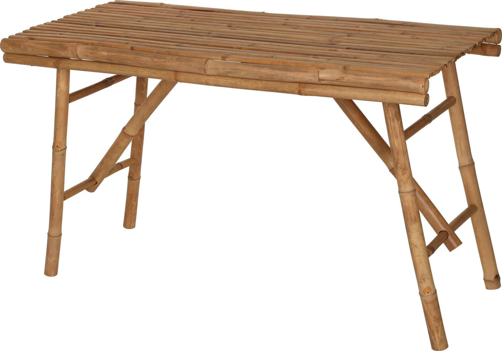 Gartentisch Bambus L 118 Cm - Naturfarben, Basics, Holz (118/73/56cm)