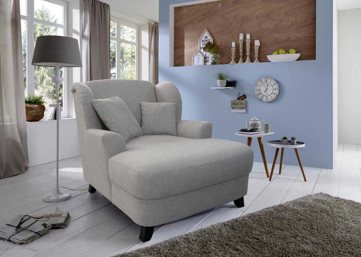 XXXL-Sessel Asado silberfarben inkl. Zierkissen, B: 109 cm - Dunkelbraun/Beige, MODERN, Holzwerkstoff/Textil (109/104/145cm) - Sit & More