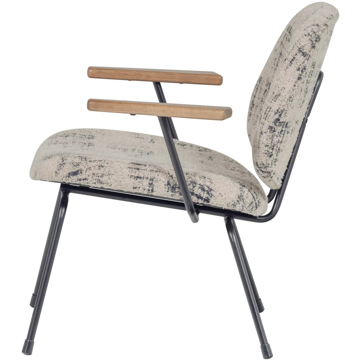 Sessel Aure Beige B: 69cm - Beige/Schwarz, Design, Holz/Textil (69/69/64cm) - Livetastic