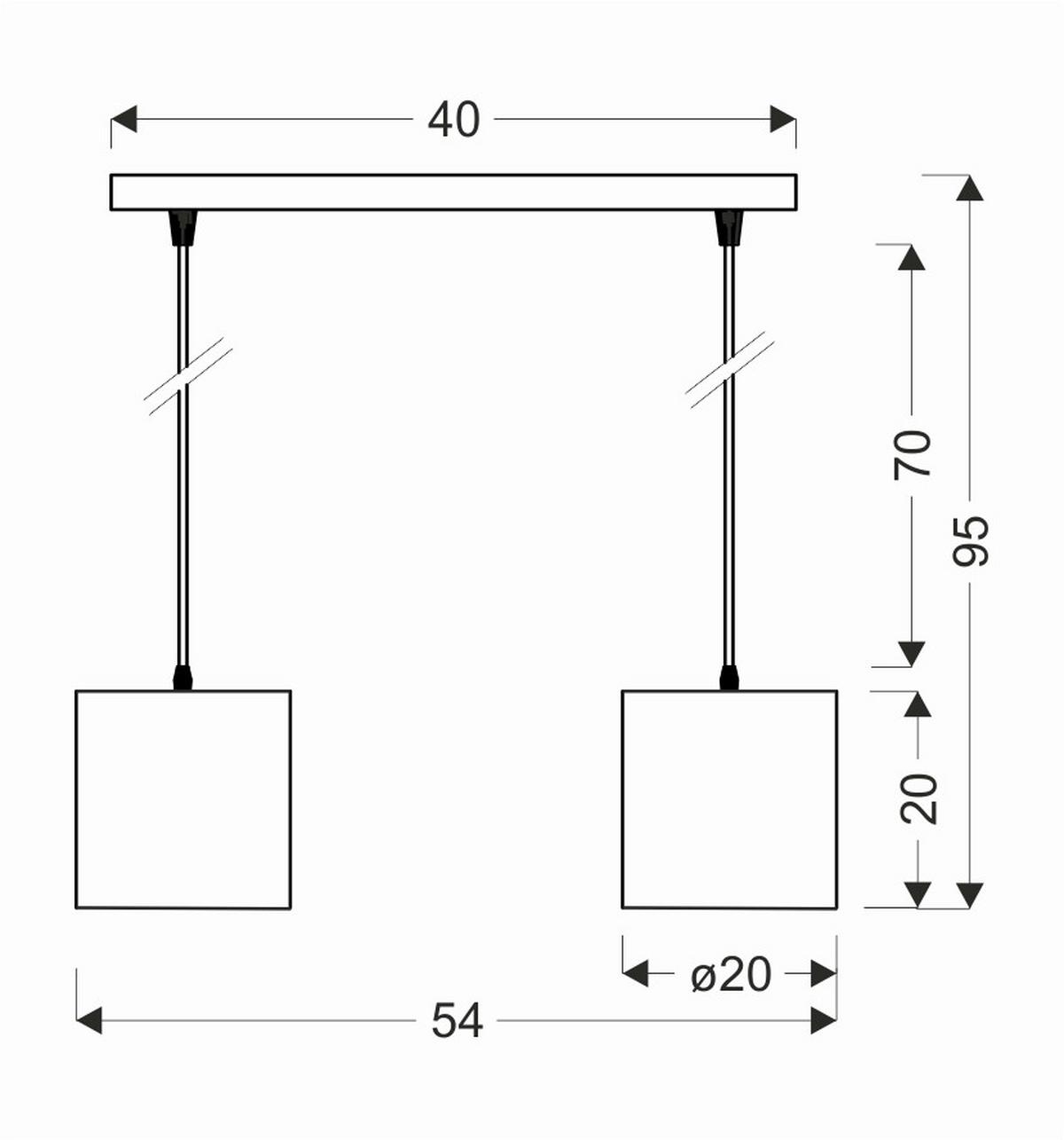 Pendelleuchte 32-00644 Atlanta - Weiß, KONVENTIONELL, Kunststoff/Metall (54/20/95cm)