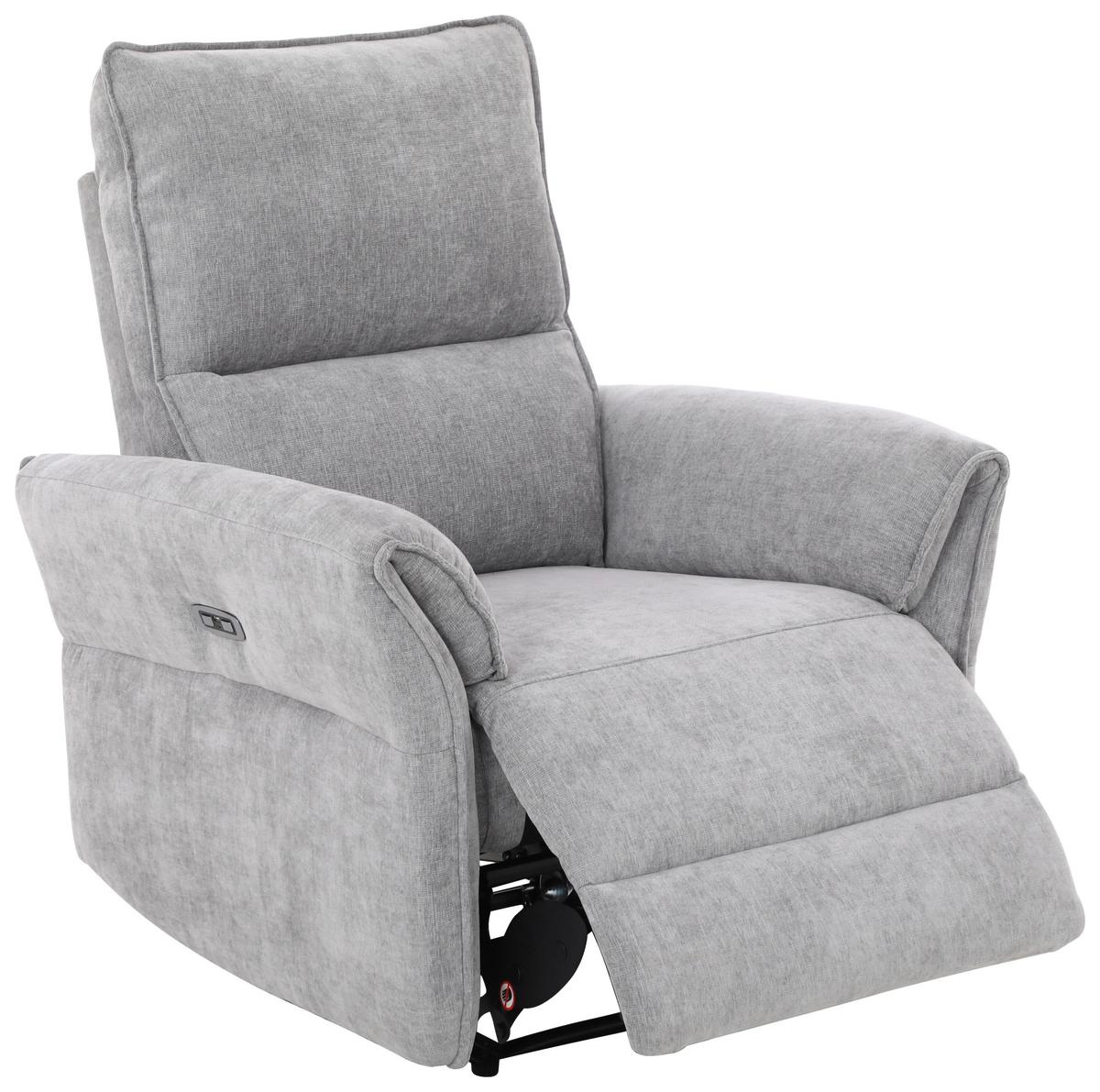 Fernsehsessel Porto - Schwarz/Grau, MODERN, Textil (86/103/92cm) - Livetastic