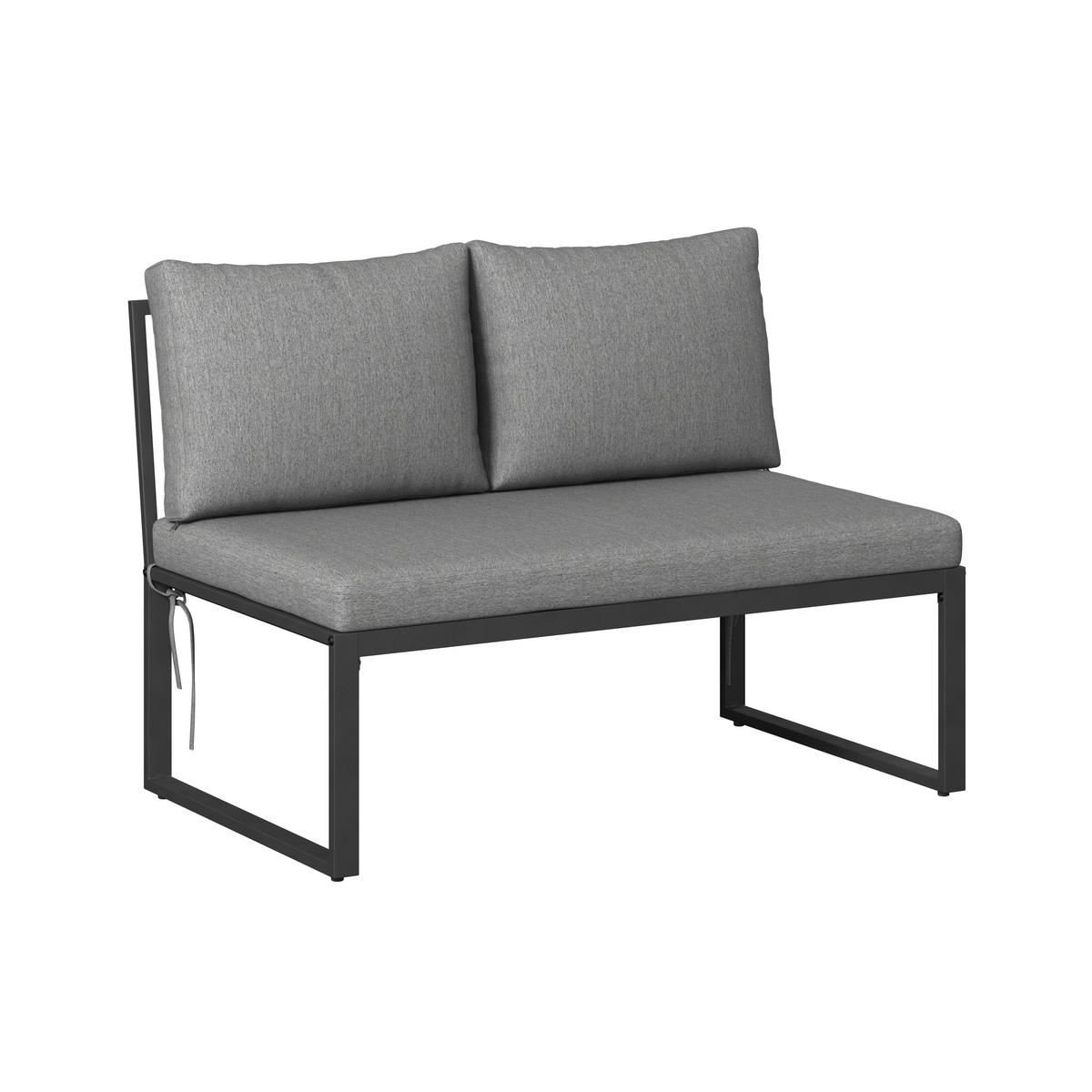 Loungegarnitur Salvador - Dunkelgrau/Grau, MODERN, Holzwerkstoff/Textil (165/72/68cm) - Beldano