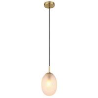 Hängeleuchte 15899h2 - Goldfarben/Schwarz, Basics, Glas/Textil (15/120cm) - Globo
