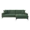Ecksofa Zero Grün 286x173 cm - Schwarz/Grün, Trend, Textil (286/173cm)