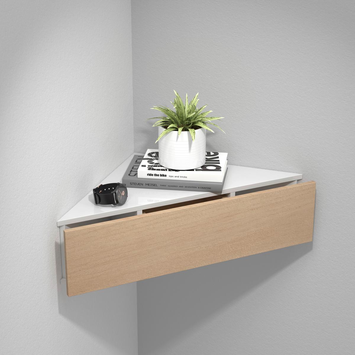 Nachkästchen Weiß, Honigeiche H: 15 Cm Usal S - Honigeiche/Weiß, MODERN, Holzwerkstoff (60/15/42,4cm) - MID.YOU