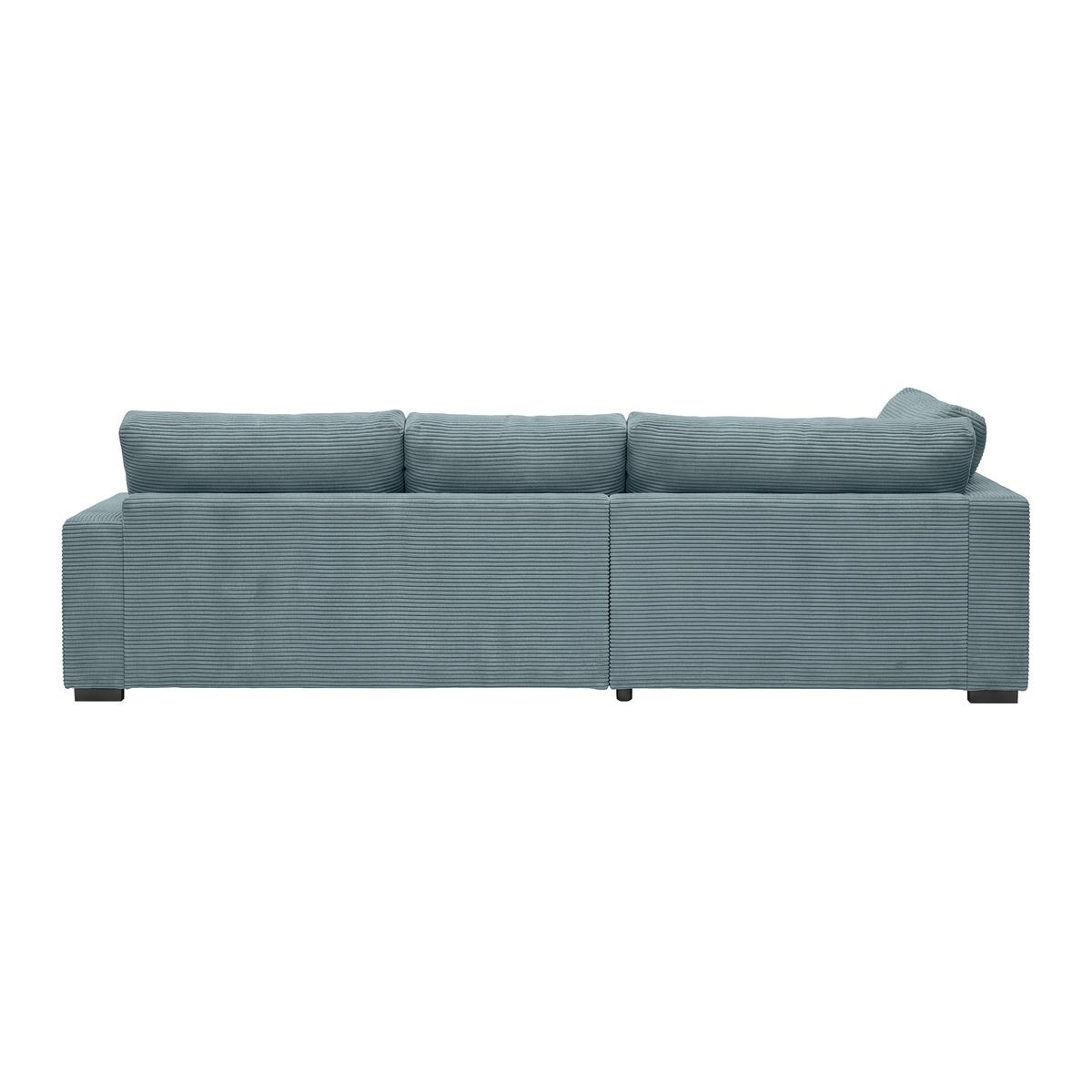 Rohová sedačka PEDRO, levá, petrolejový manšestr - petrolej/černá, Moderní, textil/plast (190/300cm) - Mömax