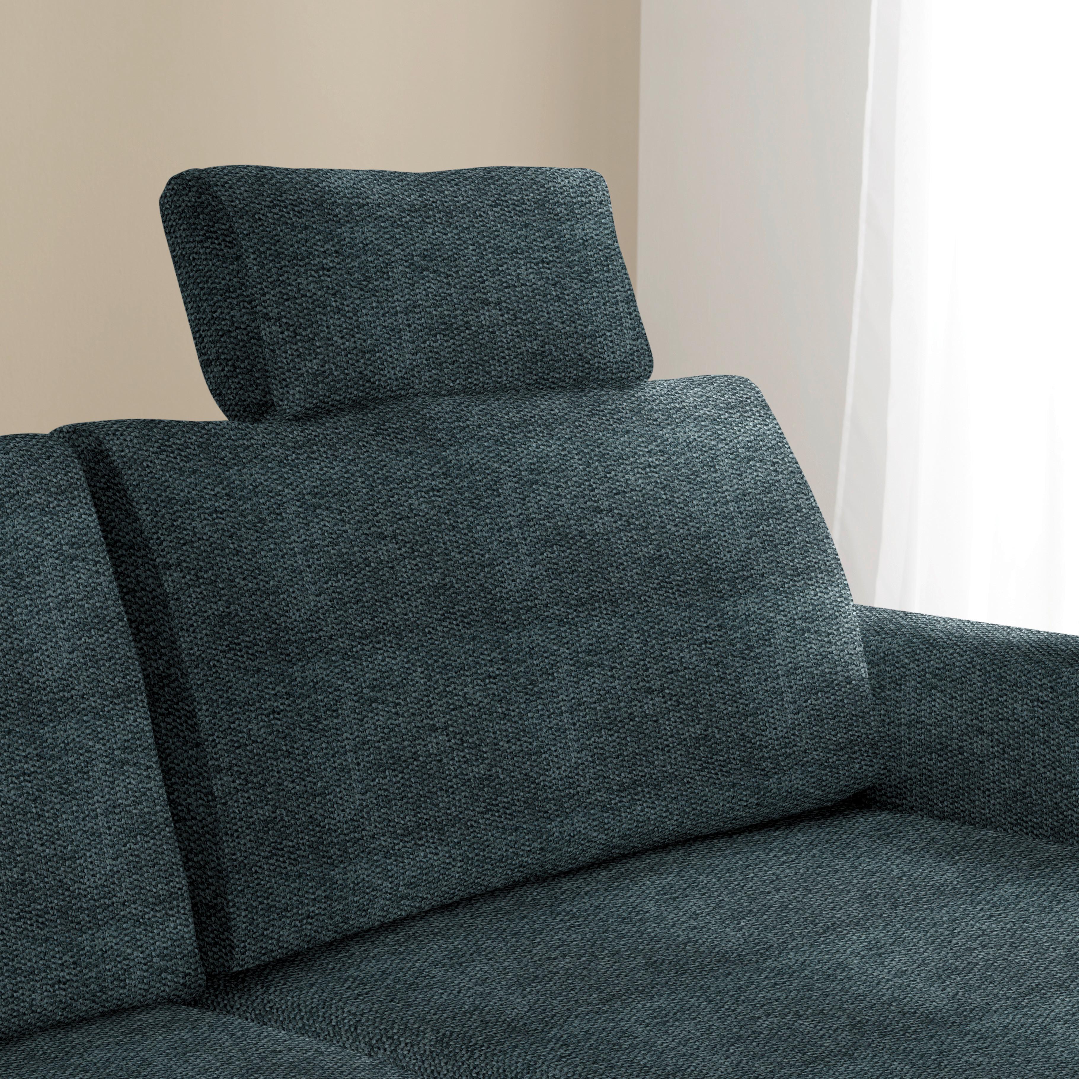 Opěrka hlavy LILLE, petrolejový velur - petrolej, Moderní, textil (58/23/10cm) - Mömax