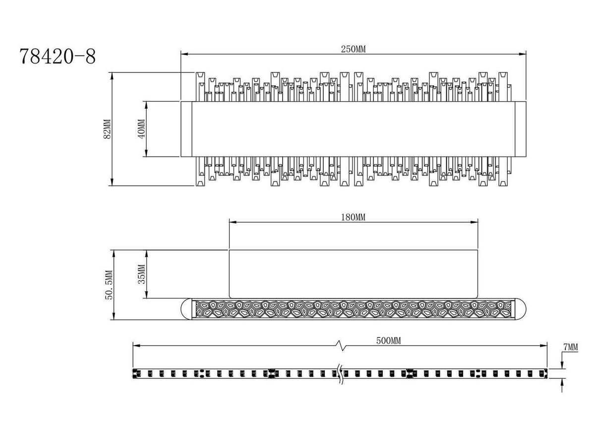 LED-Wandleuchte 4000k, 8w - Klar/Schwarz, Design, Kunststoff/Metall (120/8/4cm) - Globo